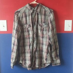 Arizona plaid button-up